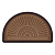 Коврик придверный "Лепестки" на жесткой подложке, размер 76х48,5 см,Молочный шоколад (D/1613-1011)